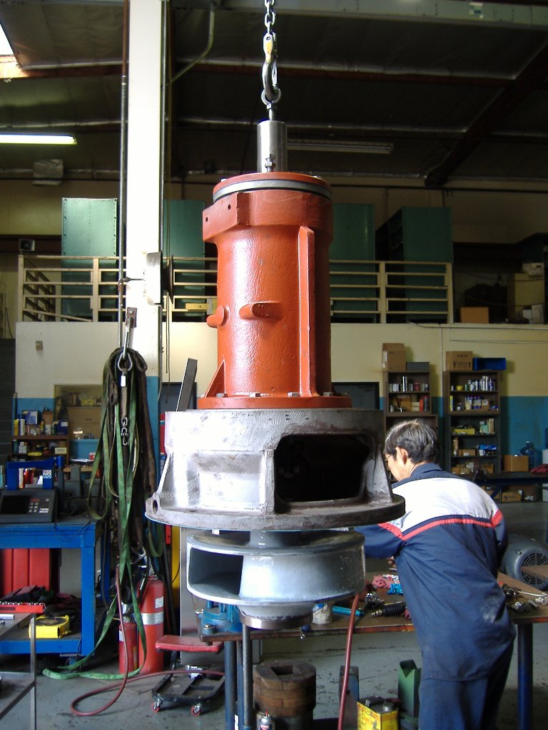 Allis Chalmers Dry Pit Sewage Pump: Evans Hydro not only repairs dry pit submersible pumps, we have developed changes to the impeller and volute design to improve pump efficiency and to prevent recirculation and wear on costly replacement parts.