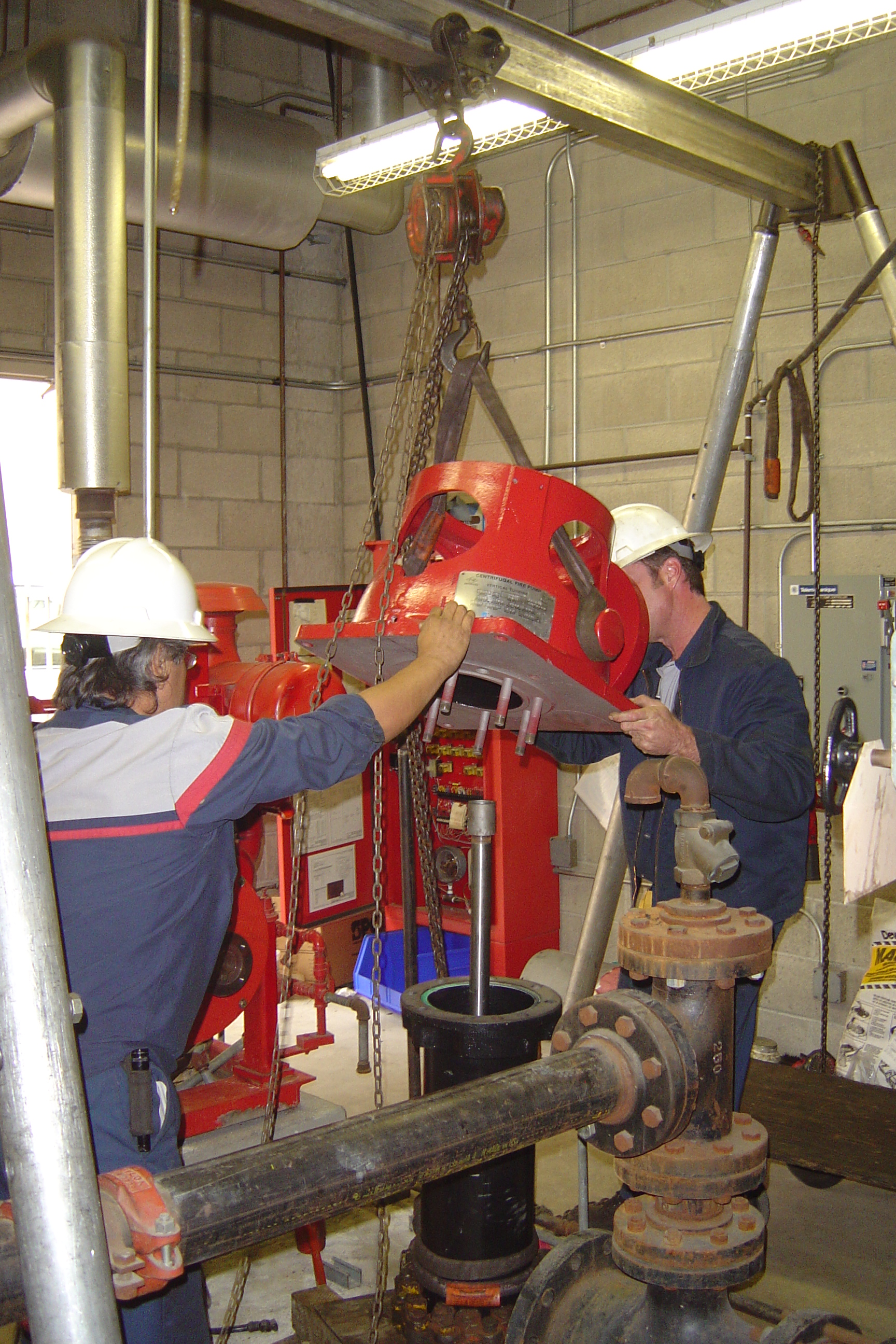 Fire Pump Services for Building and Trades: With years of experience and proper tooling, Evans Hydro has become very efficient in the removal, rebuilding and reinstallation of vertical fire pumps. We provide complete turnkey fire pump rebuilds with both the field and shop labor performed entirely in-house by our skilled service team.