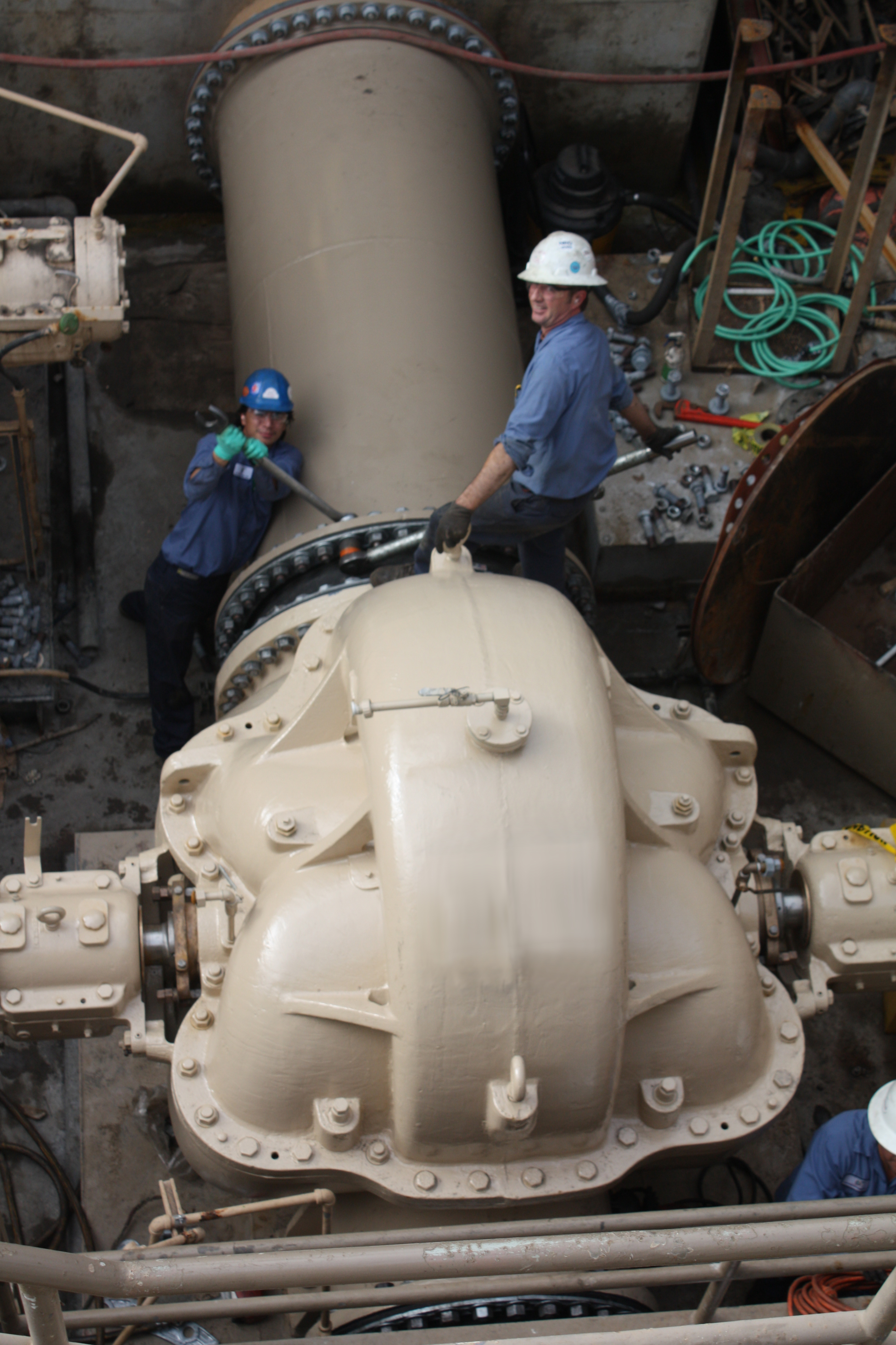 Ingersoll Rand 36AVF Horizontal Split Case: During a power plant outage, three Ingersoll Rand 36AVF horizontal split case pumps were rebuilt by Evans Hydro on a turnkey basis within a six-week turnaround time.